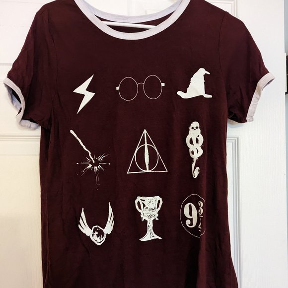 Warner Bros. Tops - Harry Potter - Symbols Ringer Tee - XL